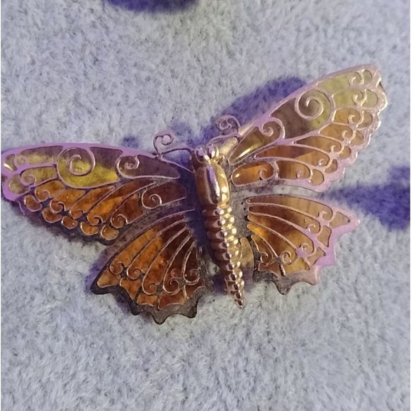 Lot Vtg. Butterfly Brooches/Pins - Picture 4 of 11
